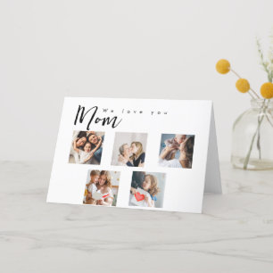 mothers day,mum,photo collage,we love you,typograp thank you card