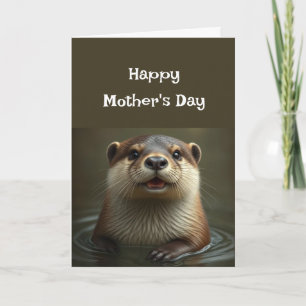 Mother's Day Mum Pun Otter Animal Humour Fun Holiday Card