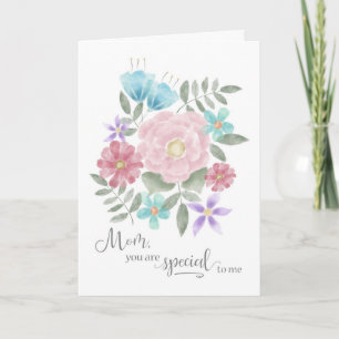 Mother's Day Mum You are Special to Me Watercolor  Card