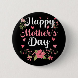 Mother's Day Mummy Cute Floral Women For Mum Grand 6 Cm Round Badge