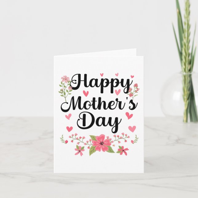 Mother's Day Mummy Cute Floral Women For Mum Grand Card (Front)