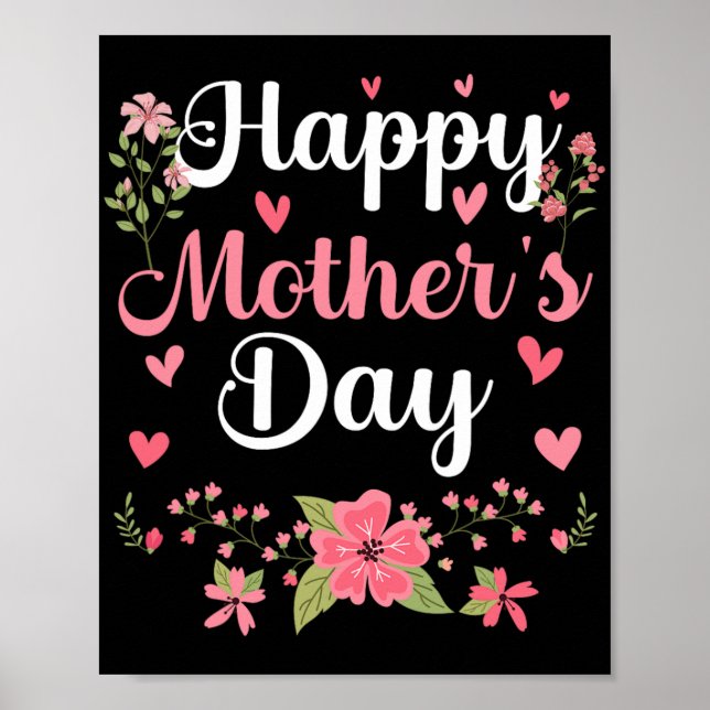 Mother's Day Mummy Cute Floral Women For Mum Grand Poster (Front)