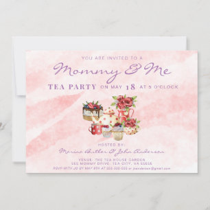 Mother's Day Mummy & Me Tea Party Pink Boho Invitation