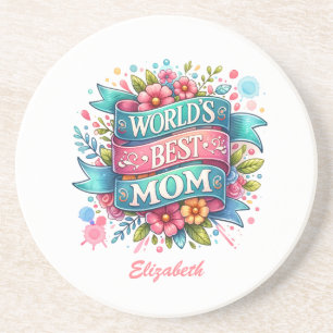 Mother's Day Nature Lovers Floral Personalised  Coaster