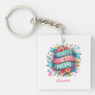 Mother's Day Nature Lovers Floral Personalised  Key Ring