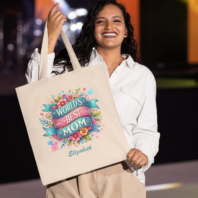 Mother's Day Nature Lovers Floral Personalised Tote Bag (Creator Uploaded)