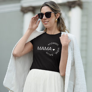 Mother's Day New Mum Mummy Bruh Black & White T-Shirt