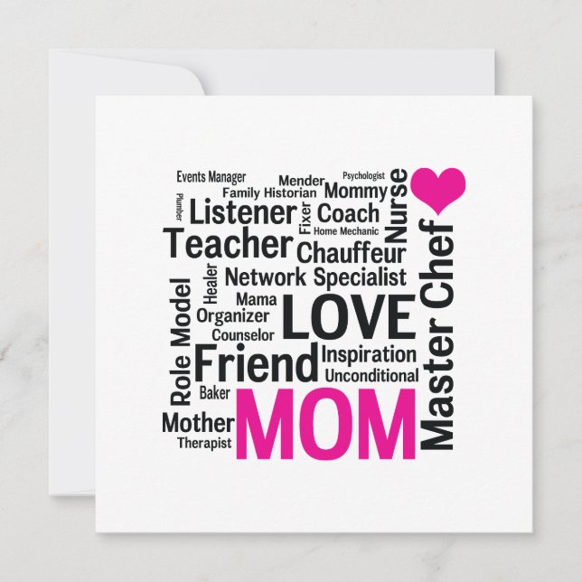 Mother's Day or Birthday for a Wonderful Mum Invitation (Front)