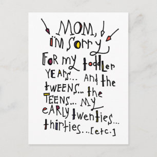 Mother's Day or Birthday Postcard