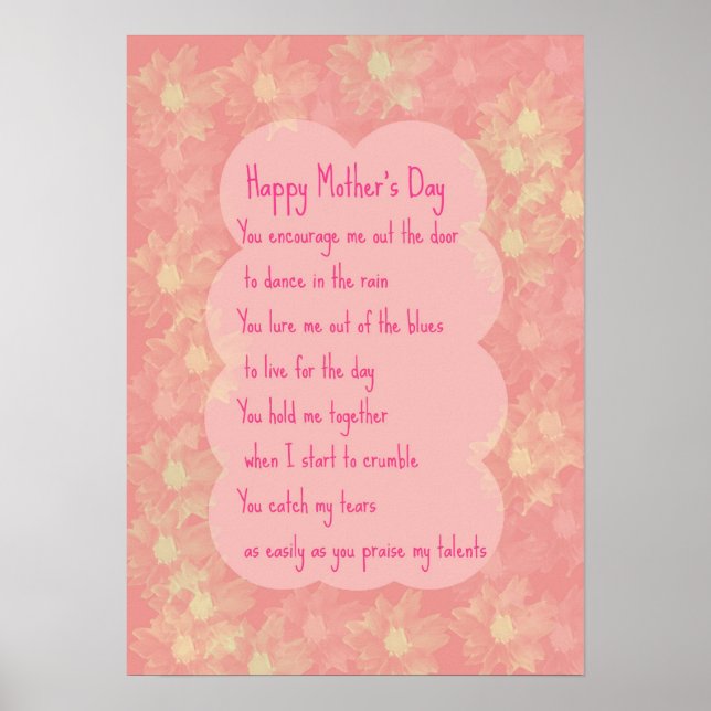 Mother's Day Original Poetry Print (Front)