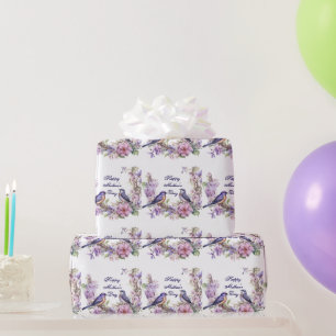Mother's Day Pair of Bluebirds  Wrapping Paper