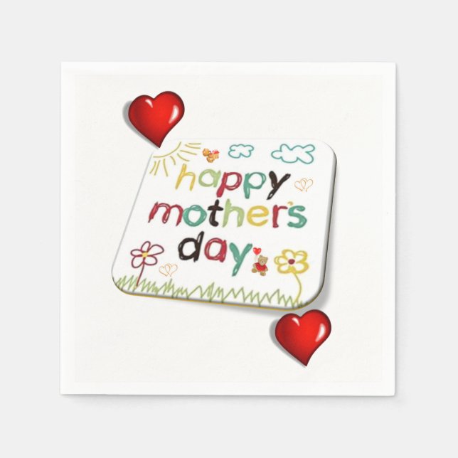 Mother's Day Paper Napkins (Front)