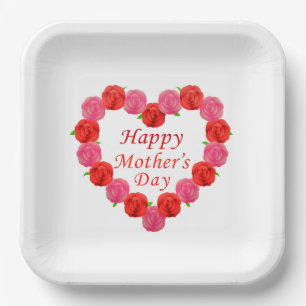 mother's day paper plate