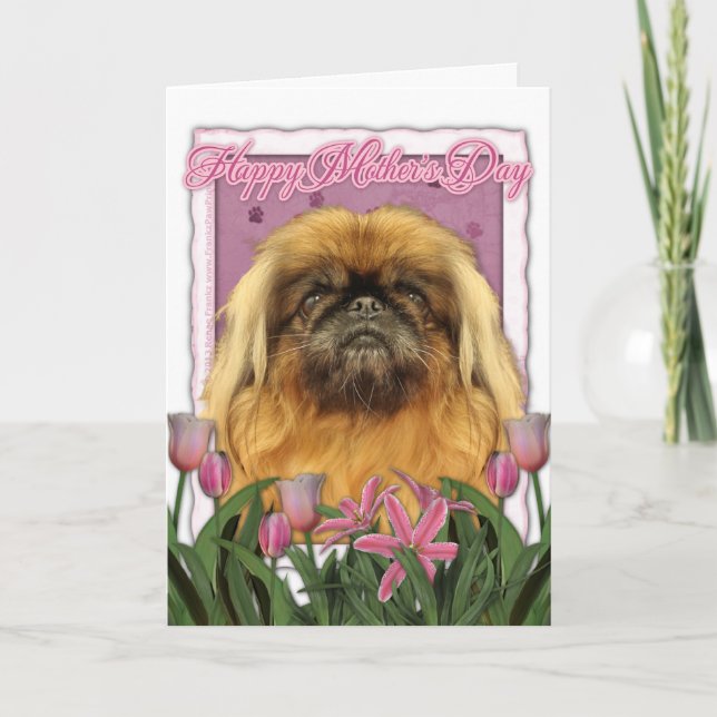 Mothers Day - Pekingese - Pebbles Card (Front)