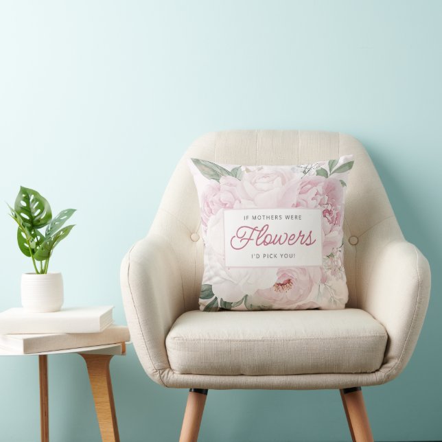 Mother's Day Peony Flowers I'd Pick You Cushion (Chair)