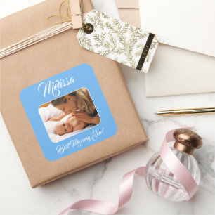 Mother's Day Personalise Photo.  Square Sticker