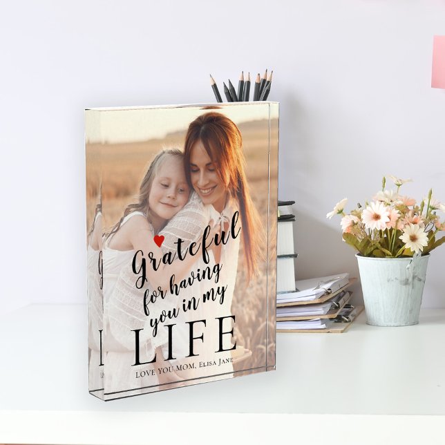 Mothers Day personalised photo and text quote Block (Creator Uploaded)