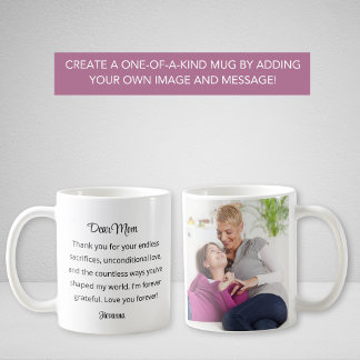 Mother's Day Personalised Photo and Text Tea Coffee Mug