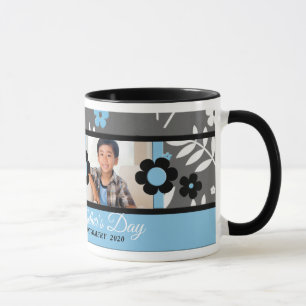 Mother's Day Personalised Photo Mug Blue