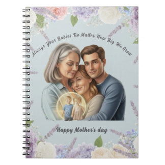Mother's day photo Always your babies Notebook