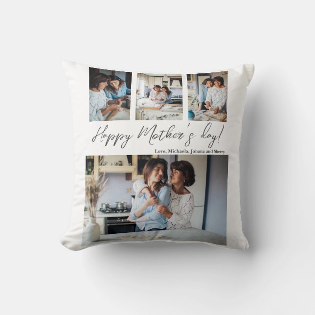 Mother's Day Photo Collage Cushion (Front)