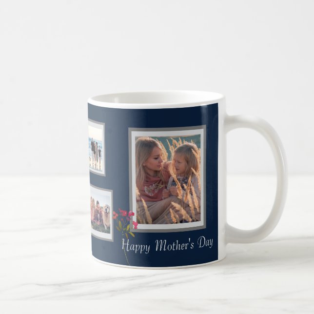 MOTHER'S DAY PHOTO COLLAGE FAMILY PERSONALIZE COFFEE MUG (Right)