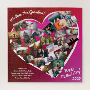 Mother's Day Photo Collage Grandmother Gift Puzzle