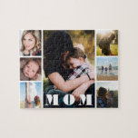 Mother's Day Photo Collage Mum Jigsaw Puzzle<br><div class="desc">7 photos,  6 squares and one standard portrait format orientation. Also available as a greeting card.</div>