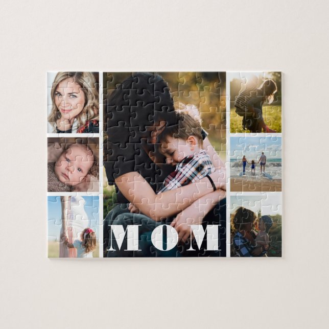 Mother's Day Photo Collage Mum Jigsaw Puzzle (Horizontal)