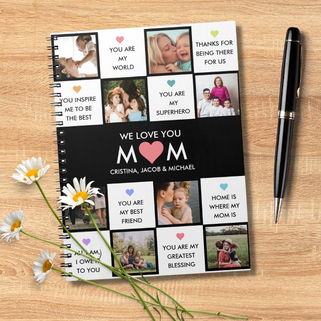Mothers Day Photo Collage With Best Mom Quotes Notebook (Creator Uploaded)