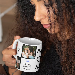 Mothers Day Photo Collage With Best Mum Quotes Coffee Mug