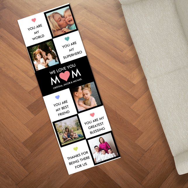 Mothers Day Photo Collage With Best Mum Quotes Yoga Mat (Creator Uploaded)