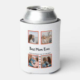 Mother's day photo display collage for mum can cooler