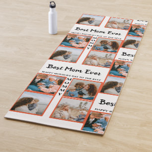 Mother's day photo display collage for mum yoga mat