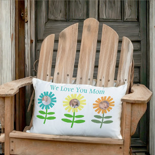 Mother's Day Photo Garden Lumbar Cushion