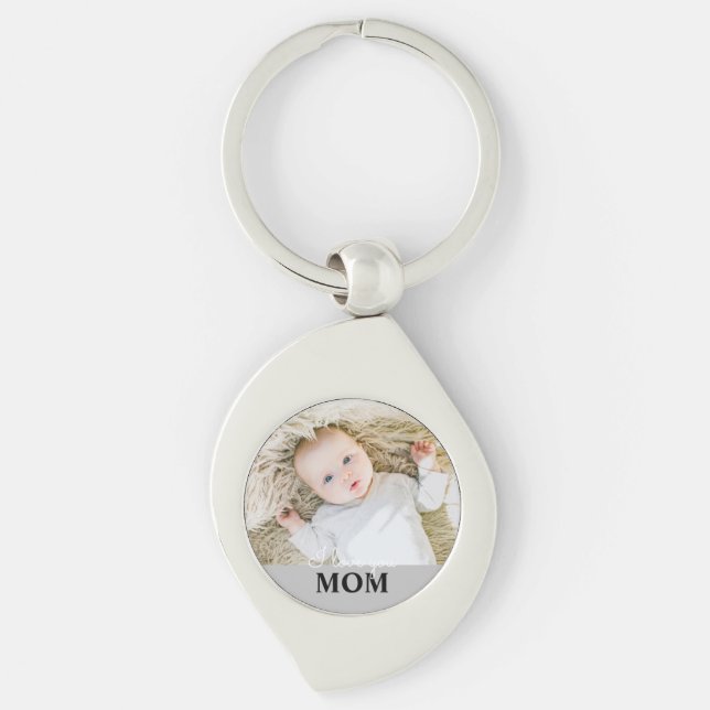 Mother's Day Photo I love you Mom Key Ring (Front)