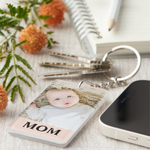Mother's Day Photo I love you Mom Key Ring