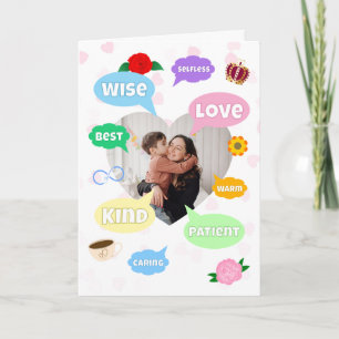 Mothers Day Photo Word Clouds Best Mum Mother Card