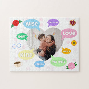 Mothers Day Photo Word Clouds Best Mum Mother Jigsaw Puzzle