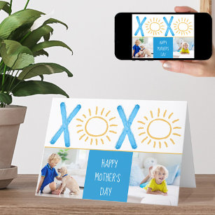 Mother's Day Photo XOXO Sunny Blue Card