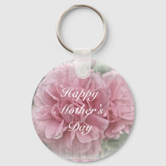 Mother's Day Pink Climbing Rose Blossoms Key Ring