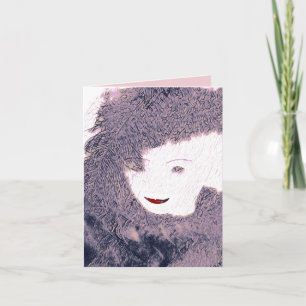 Mother's Day pink purple beautiful wish Card