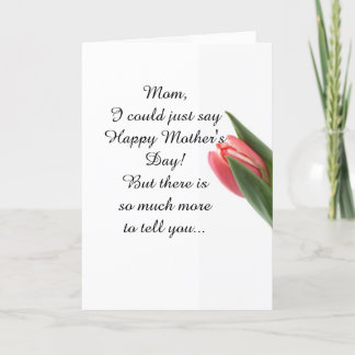 Mother's Day Pink Tulips from Daughter Thank You Card