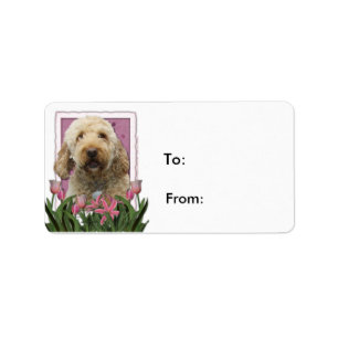 Mothers Day - Pink Tulips - GoldenDoodle Label