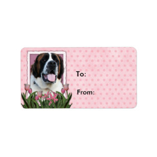 Mothers Day - Pink Tulips - Saint Bernard - Mae Label
