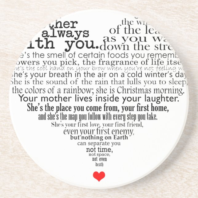 Mother's day poem coaster (Front)