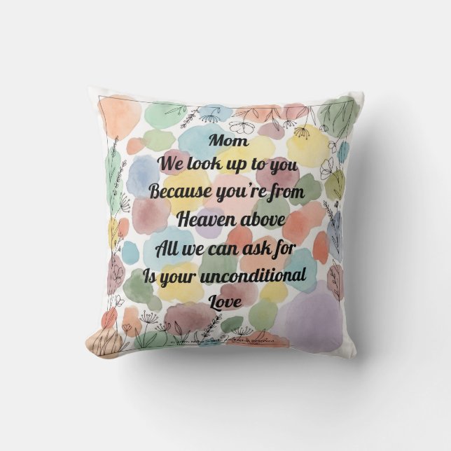 Mother's Day Poem Throw Cushion (Front)