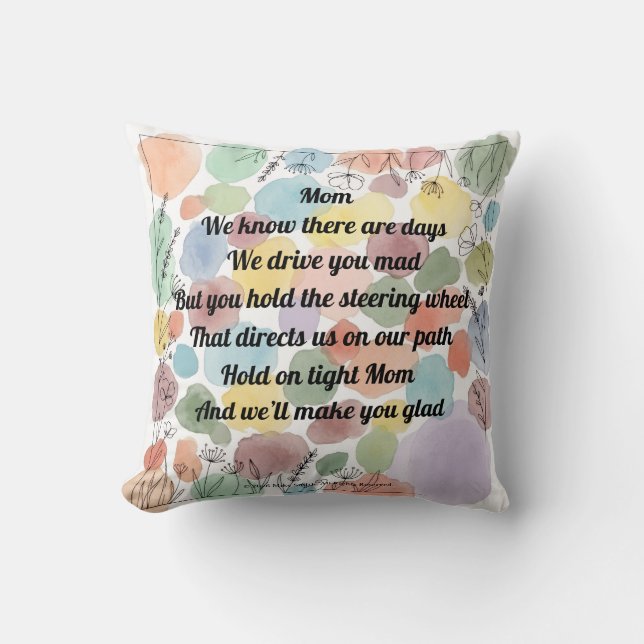Mother's Day Poem Throw Cushion (Front)