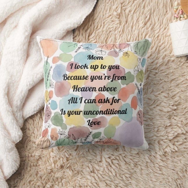"Mother's Day Poem Throw Cushion" Cushion (Blanket)