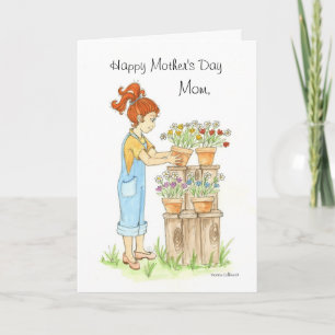 Mother's Day Pots of flowers Card
